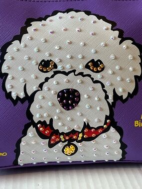 Marc Tetro Hand Beaded Cosmetic Bag Purple